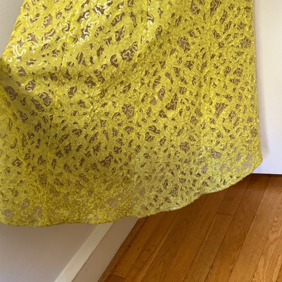 BCBGMaxAzria Yellow Lace Maxi Dress - Picture 4 of 5